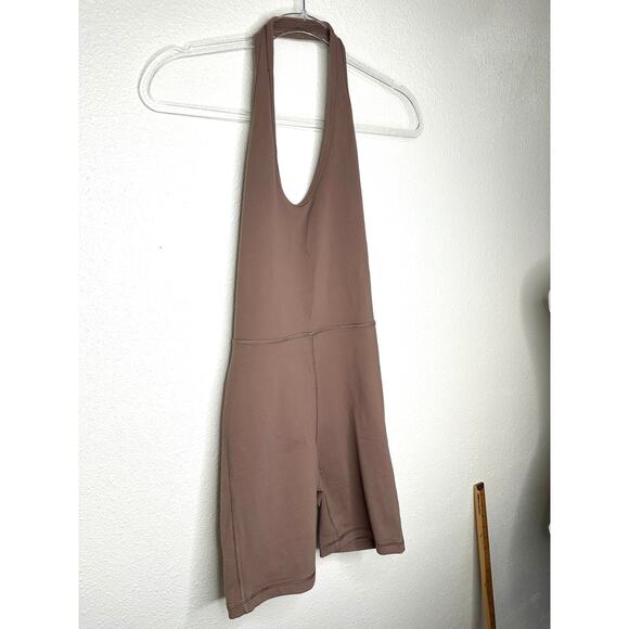 Wilfred Free Mocha Brown Look Halter Top Romper XS - Picture 3 of 12